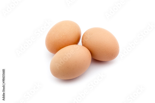 eggs on white background