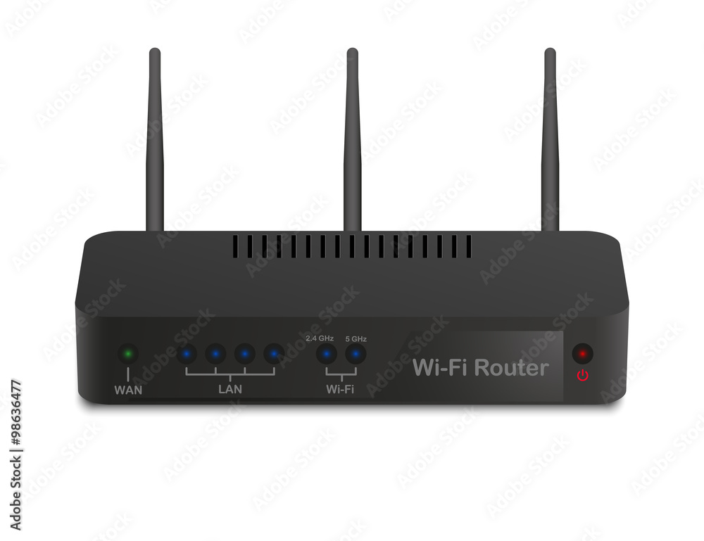 Wi-Fi Router on white background Wi-Fi Router on white background