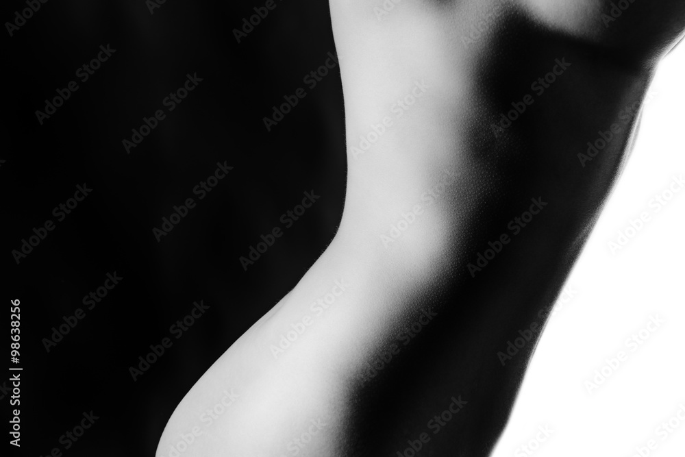 Naklejka premium Elegancki, szczupły brzuch kobiety