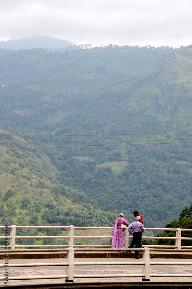 Bridge in the mountains of the island of Sri Lanka
