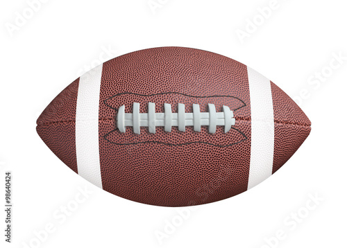 American football isolated on white background. Clipping path
