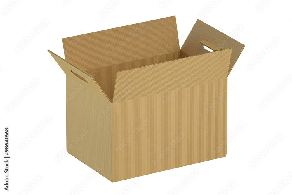 open empty cardboard box