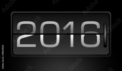 Year 2016 vector design element.