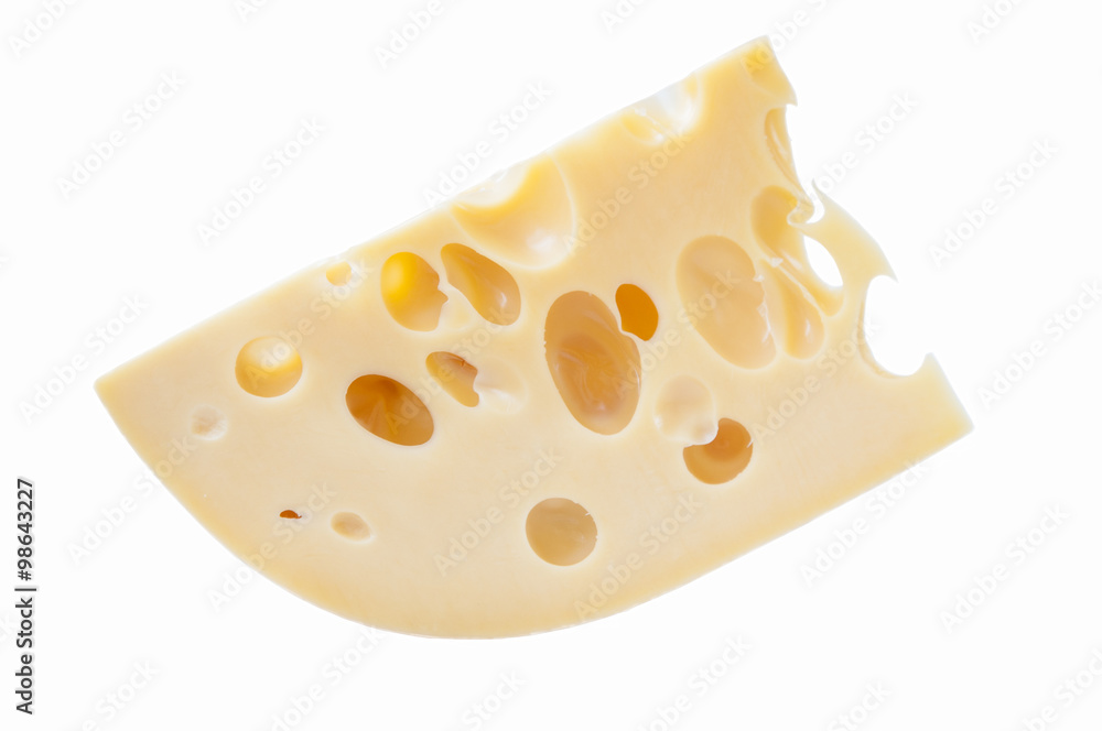 Emmental cheese isolated on white background Emmental cheese isolated on white background