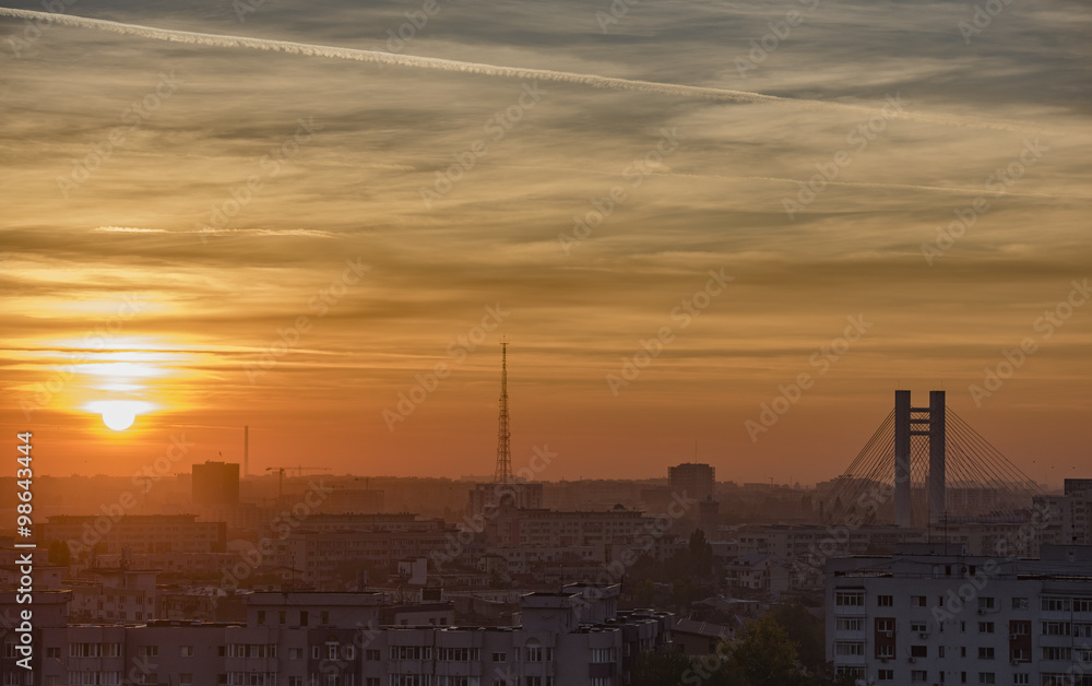 Urban view - Bucharest skyline