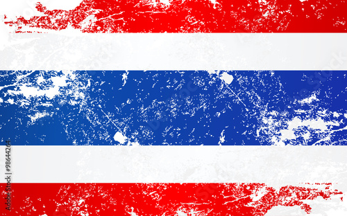 Thailand Grunge Texture Flag