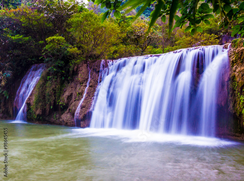 beautiful waterfalls  the  Tee lor su   in Thailand