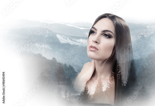 Beautiful young woman and b...