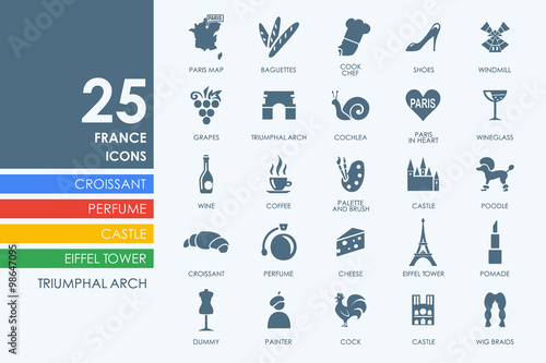 Set of France icons