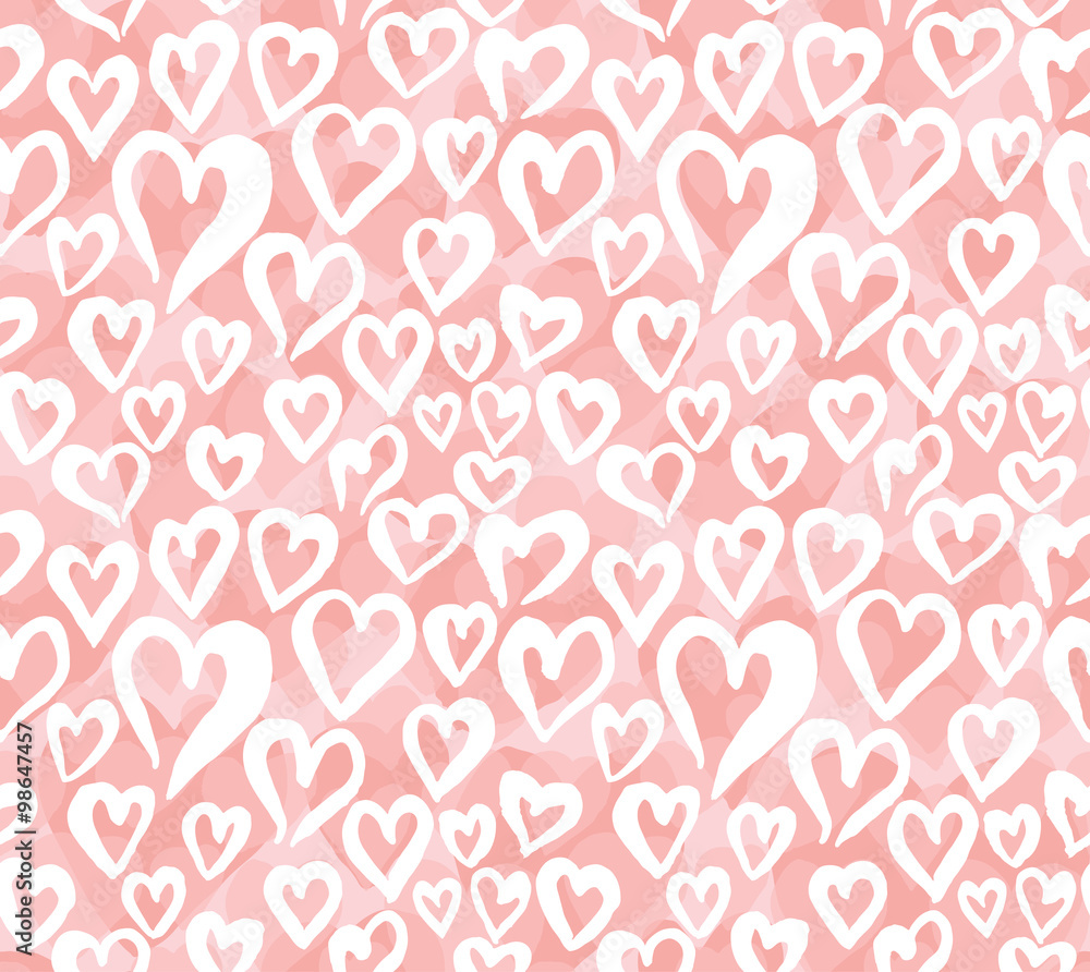 Hand Drawn hearts pattern. Seamless Wedding background. Hand Drawn hearts pattern. Seamless Wedding background.