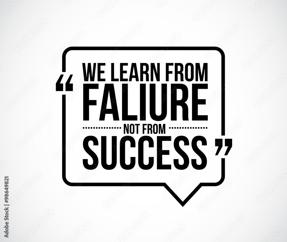 Naklejka uczymy się od niepowodzenia, nie od sukcesu