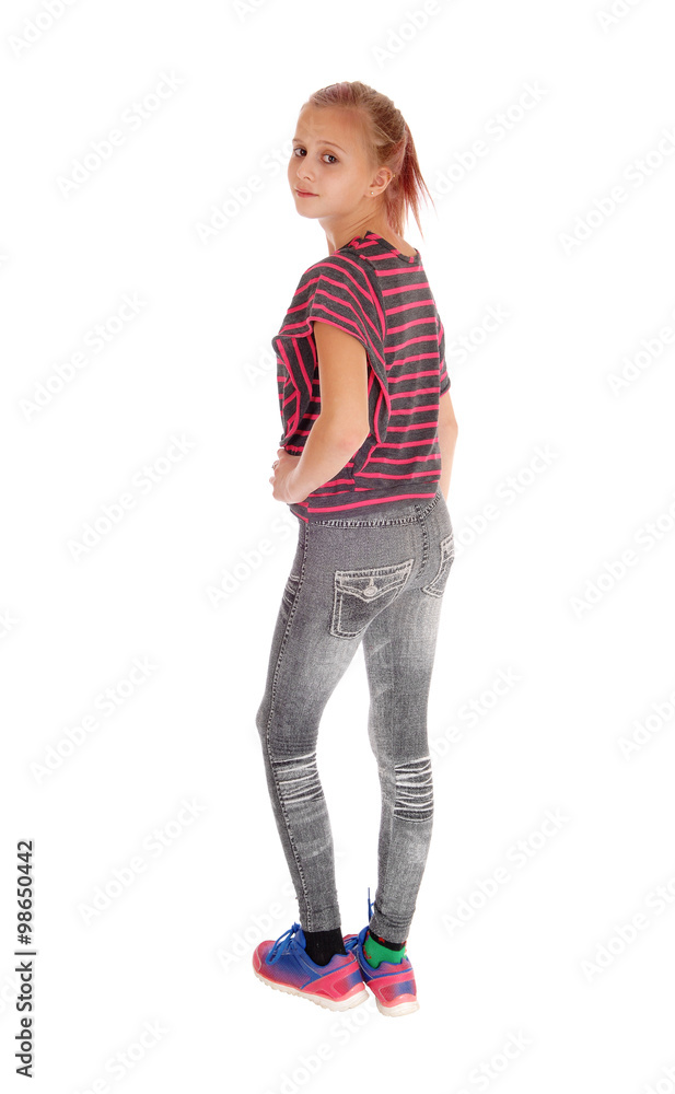 Young teenager from the back. Young teenager from the back.