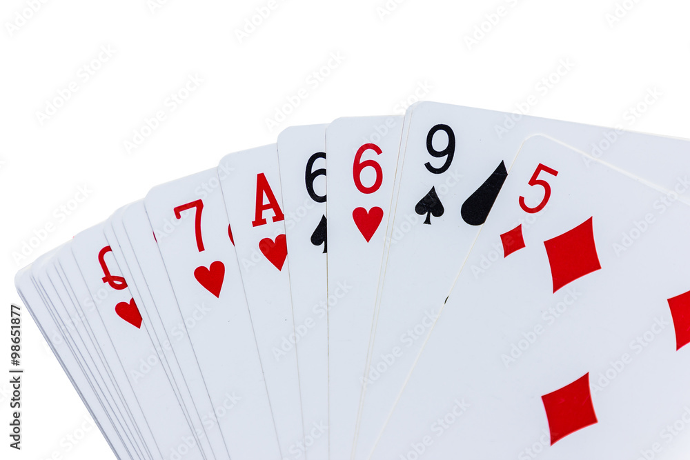 Obraz premium Cardboard playing cards for card games