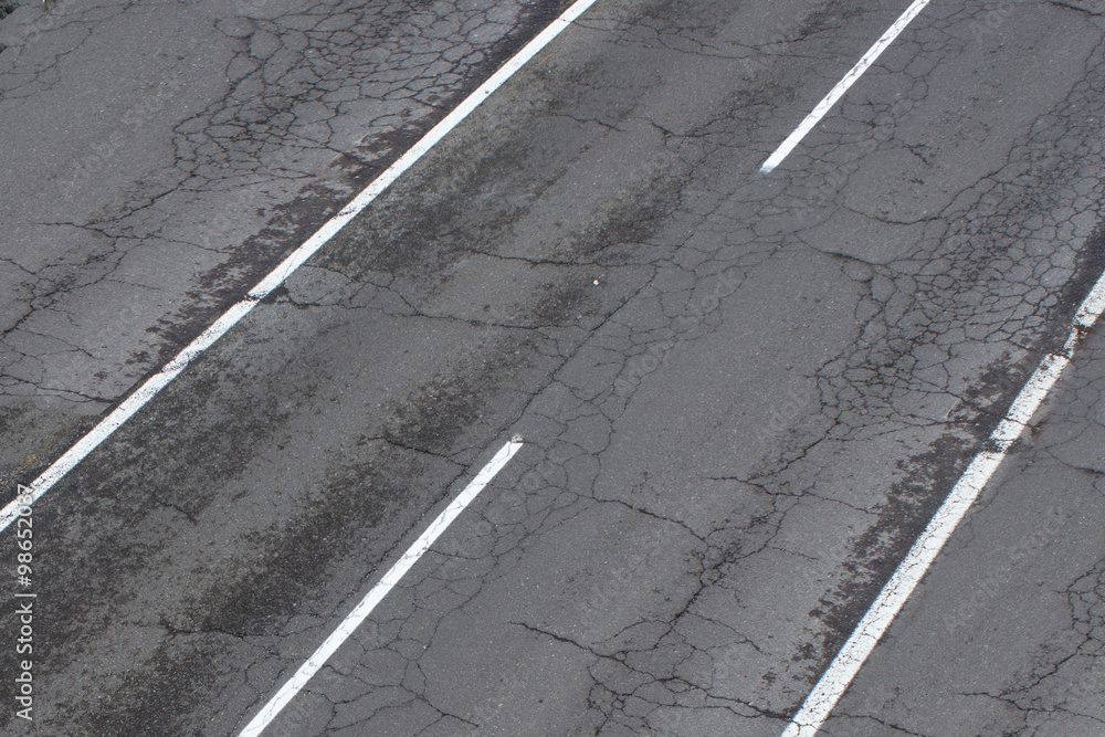 old street / road, damaged highway, cracked asphalt old street / road, damaged highway, cracked asphalt