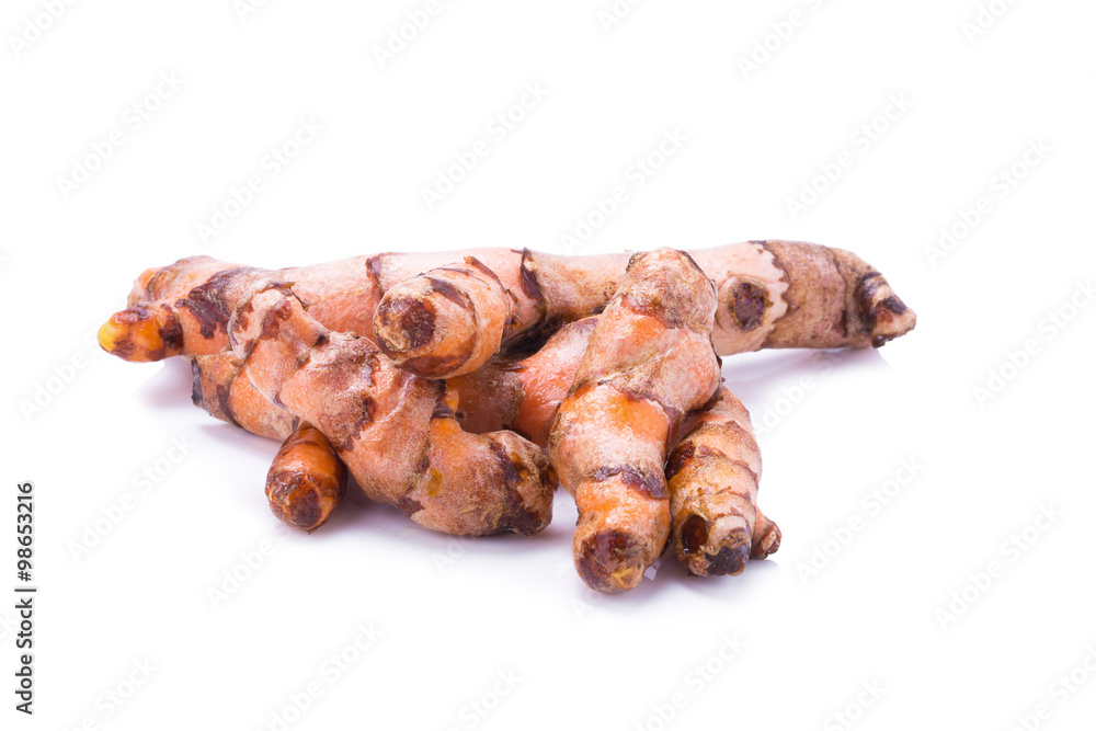 turmeric on white background turmeric on white background