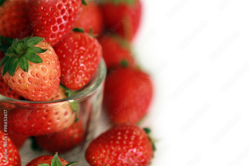 Fresh red ripe strawberries isolated Fresh red ripe strawberries isolated