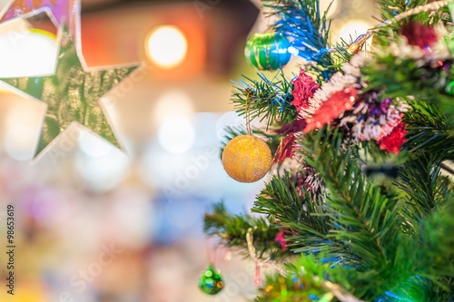 Christmas tree with colorful balls