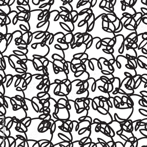 Black and white seamless hand drawn texture designs for backgrounds, vector illustration patterns.