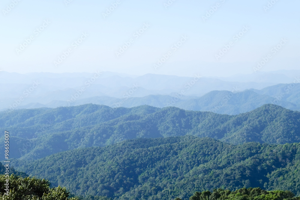 View of Mountains,Mountains in the North of Thailand,Chiang Mai Province