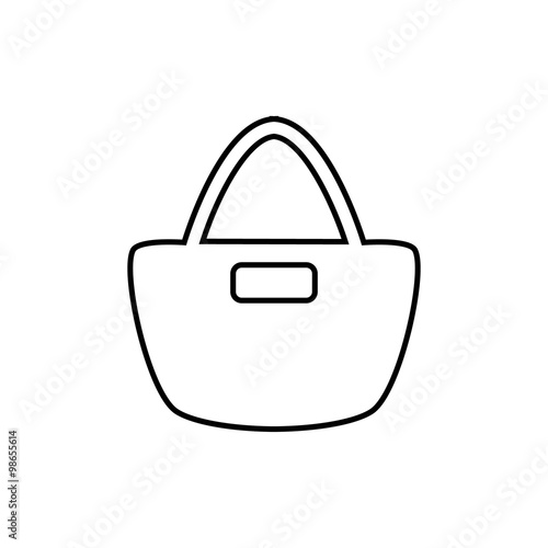 Shopping bag icon. Vector illustration