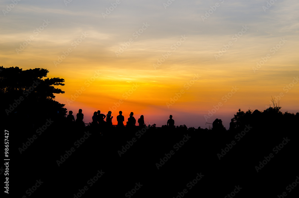 Naklejka premium twilight,people