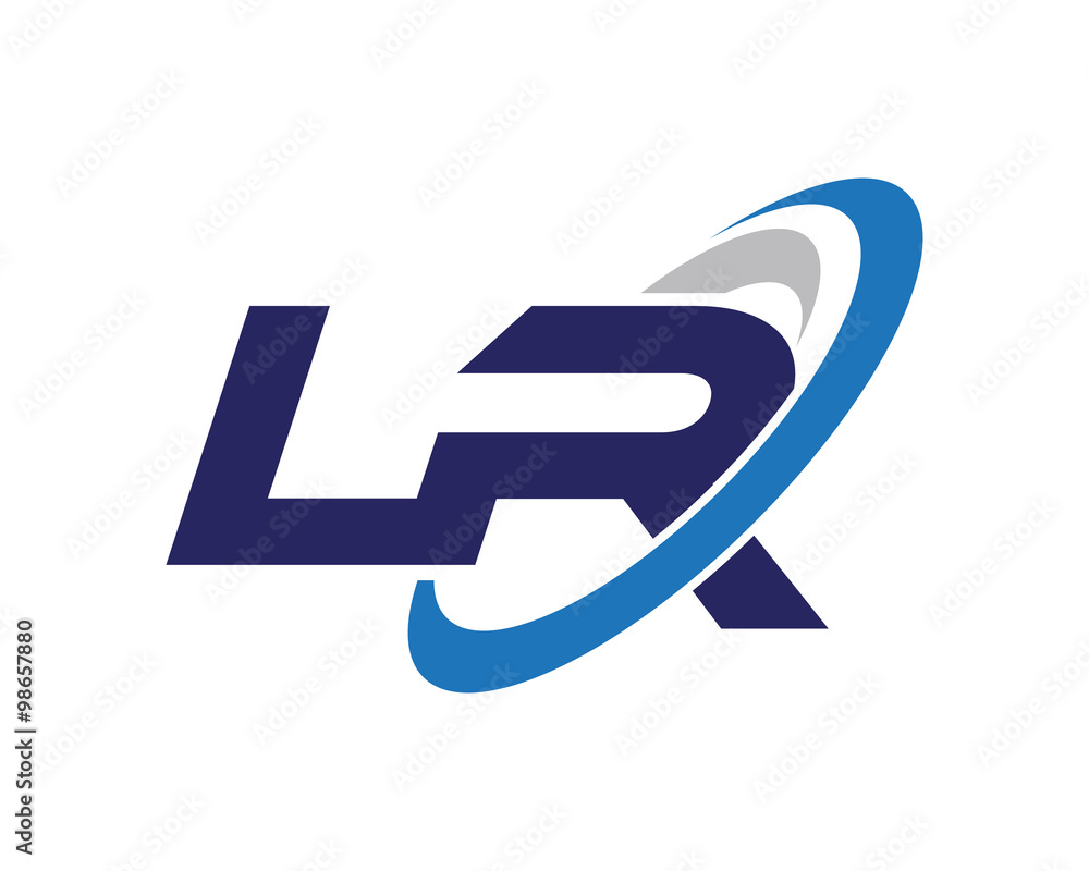 LR Letter Swoosh Logo LR Letter Swoosh Logo
