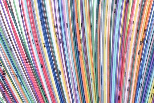 Computer network colourful cables as background