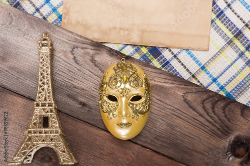 Decorative golden mask