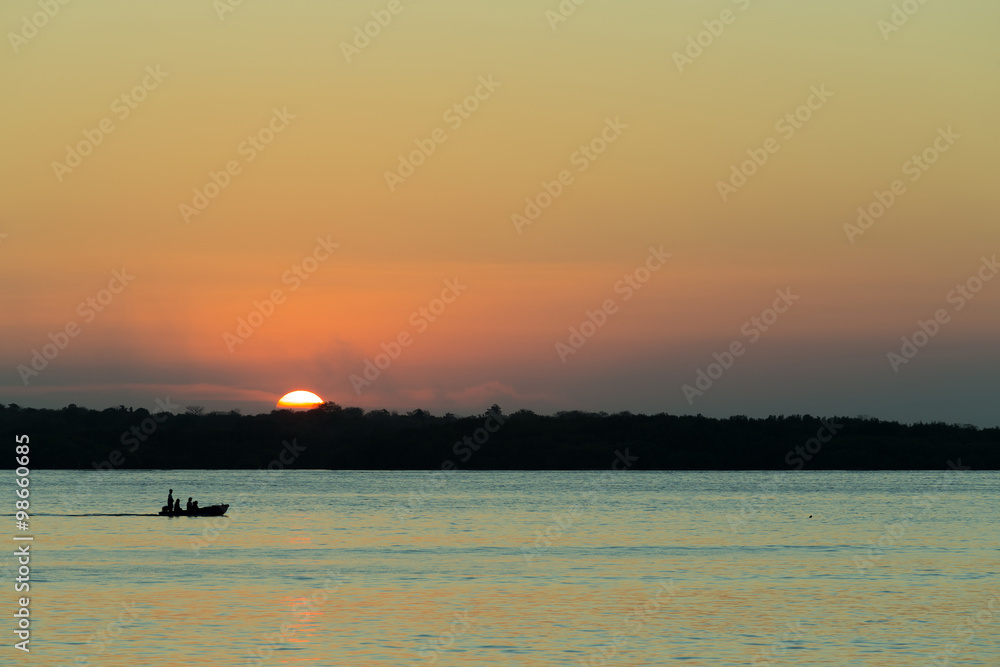 Nusa penida, Bali beach with dramatic sky