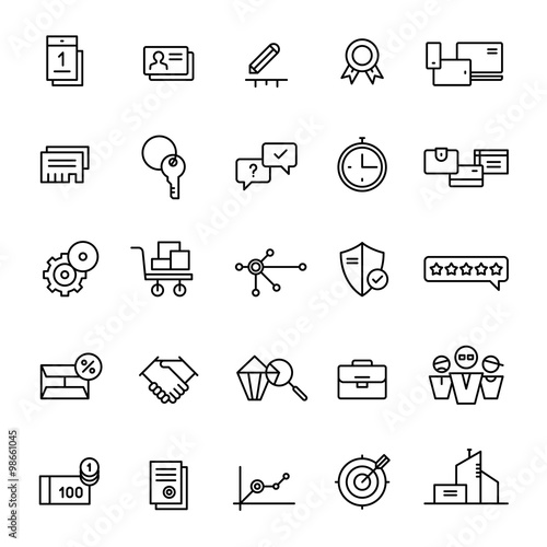 Icons for landing pages and online shops