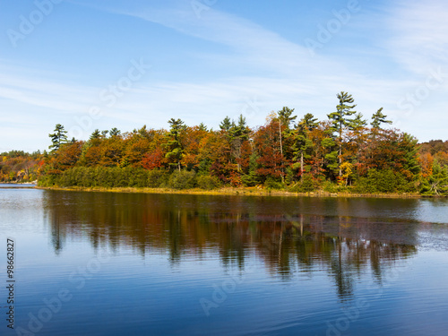 Scenic Autumn Colors Reflected in the water