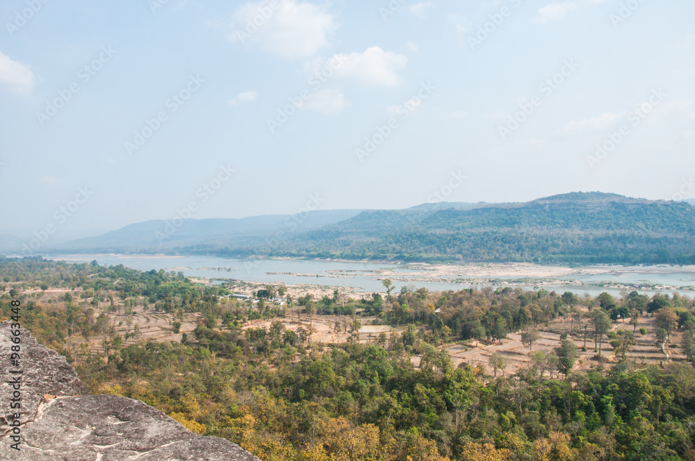 landscape of Pha Taem National Park, Ubon Ratchathani province ,