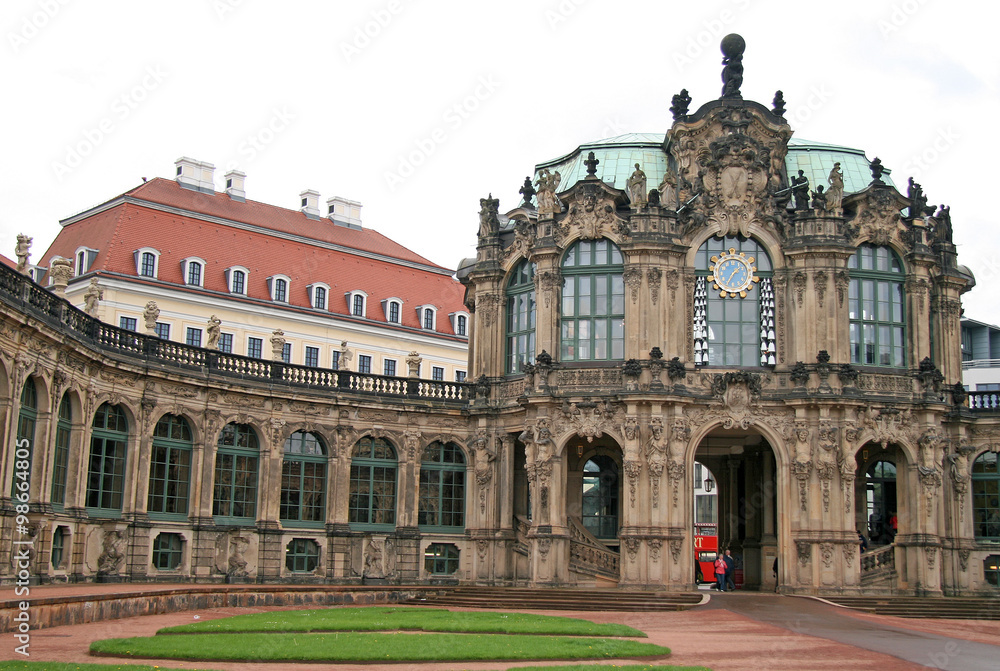 DRESDEN, GERMANY - APRIL 27, 2010:  Zwinger palace that houses a museum complex