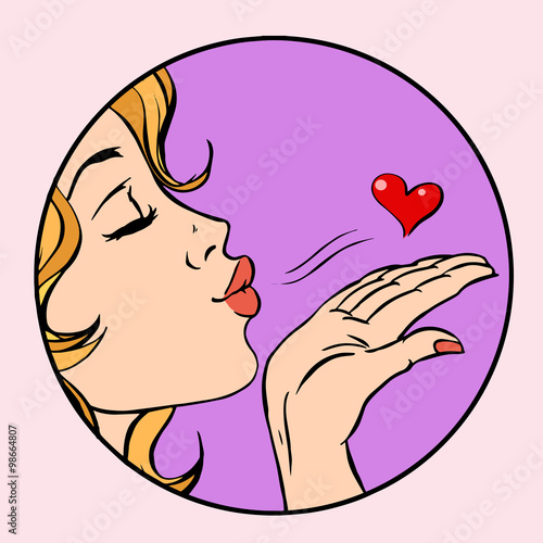 air kiss girl heart love