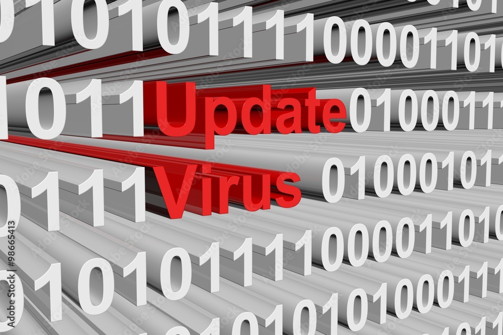 update virus presents in the form of binary code