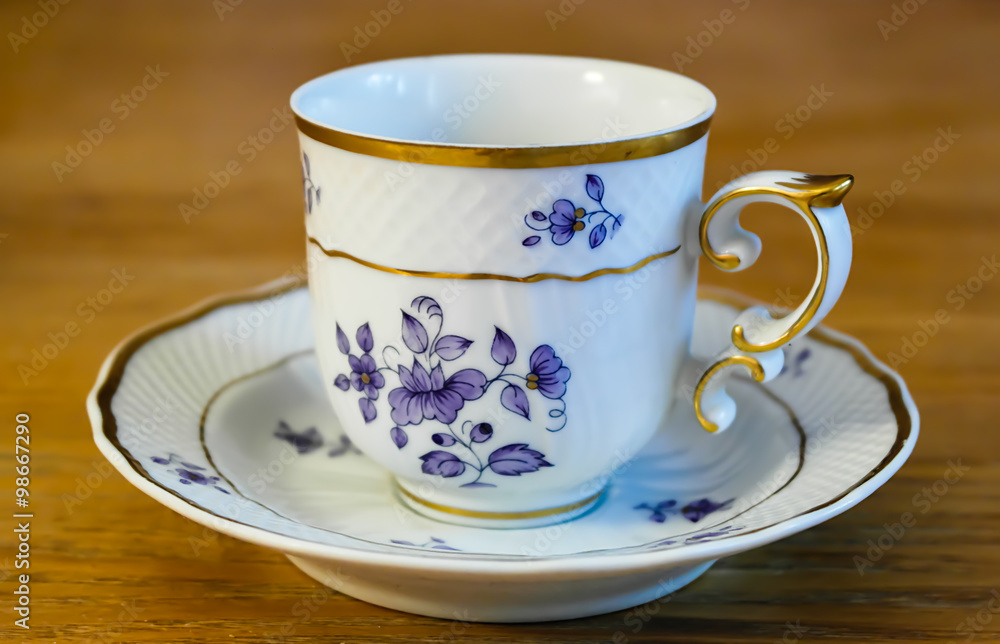 white porcelain cup with a pattern white porcelain cup with a pattern