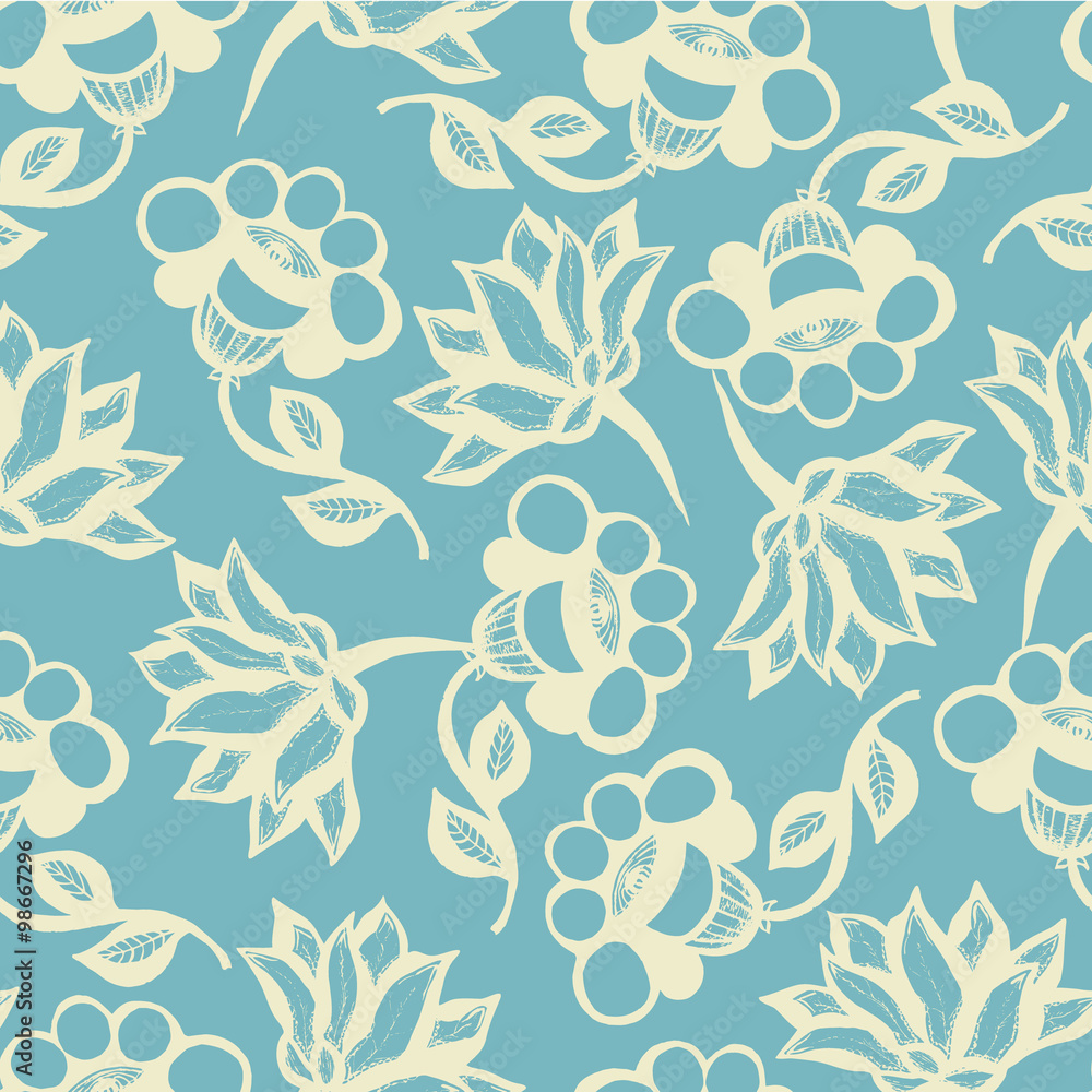 Background with branches, flowers and butterflies Background with branches, flowers and butterflies