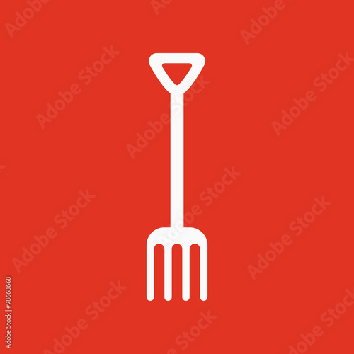 The pitchfork icon. Fork symbol. Flat