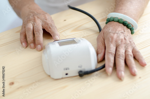 Checking blood pressure photo