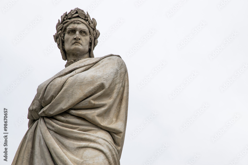 Statua di Dante Alighieri, Piazza Santa Croce, Firenze 