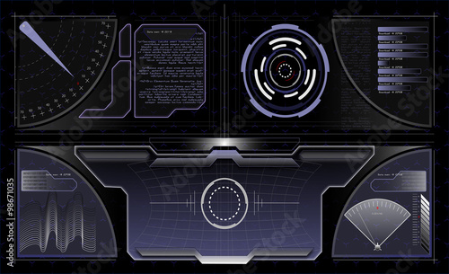 User Interface Elements 4 Blue