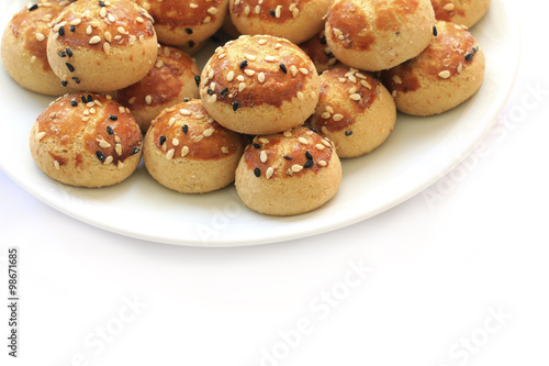 Wallpaper Mural Sesame cookies on the plate . Torontodigital.ca