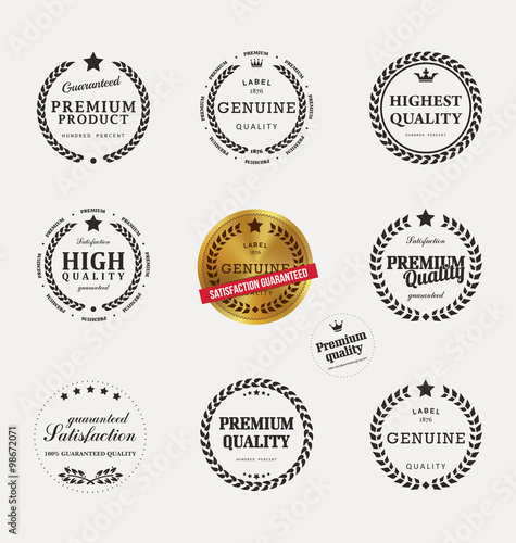 Collection of Premium Quality Labels