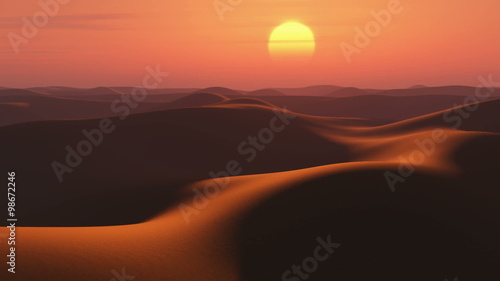 sunrise in desert, time lapse 