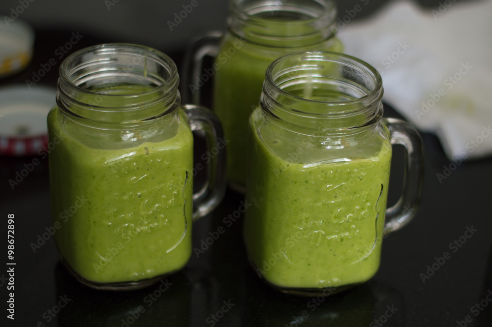 Fresh smoothie in glasses Fresh smoothie in glasses
