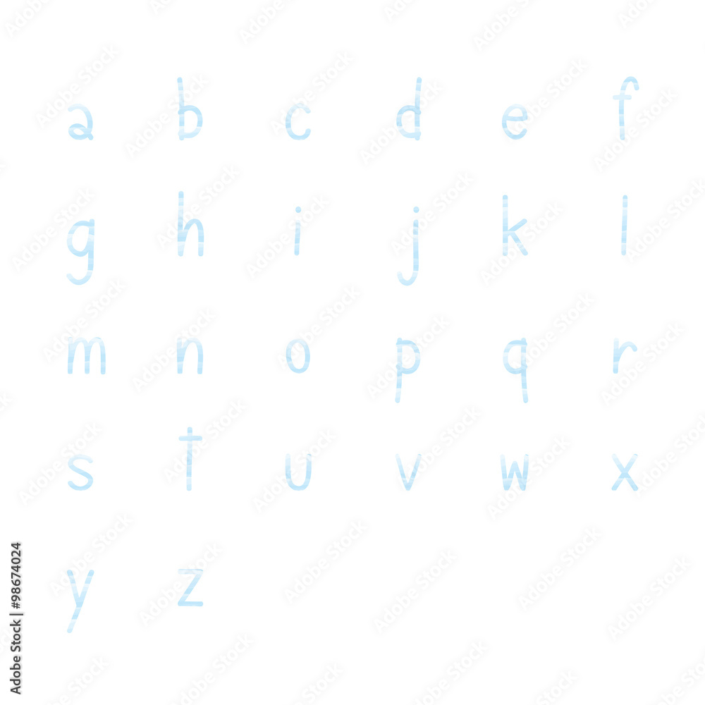 Blue hand write alphabet set1 Blue hand write alphabet set1