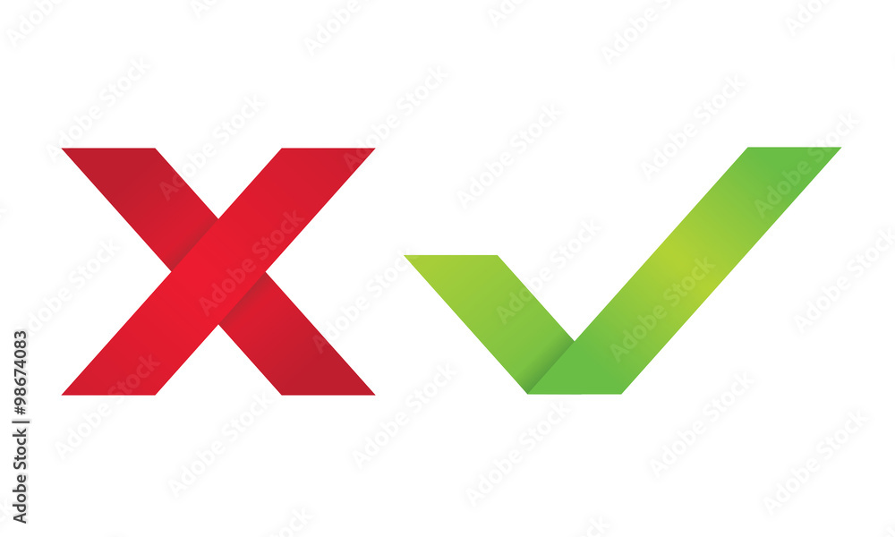 Cross & Check Mark Cross & Check Mark