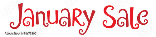 JANUARY SALE in Festive Tree Font