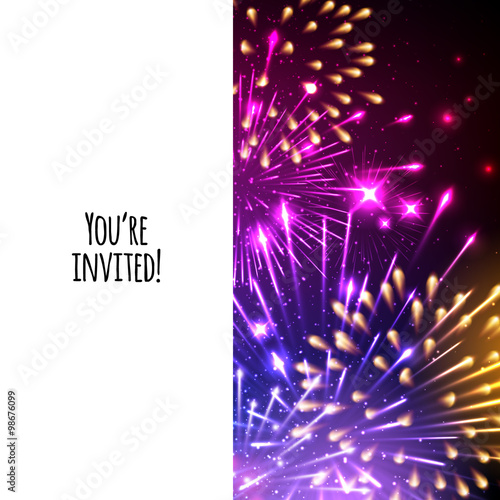 Universal invitation card template design.