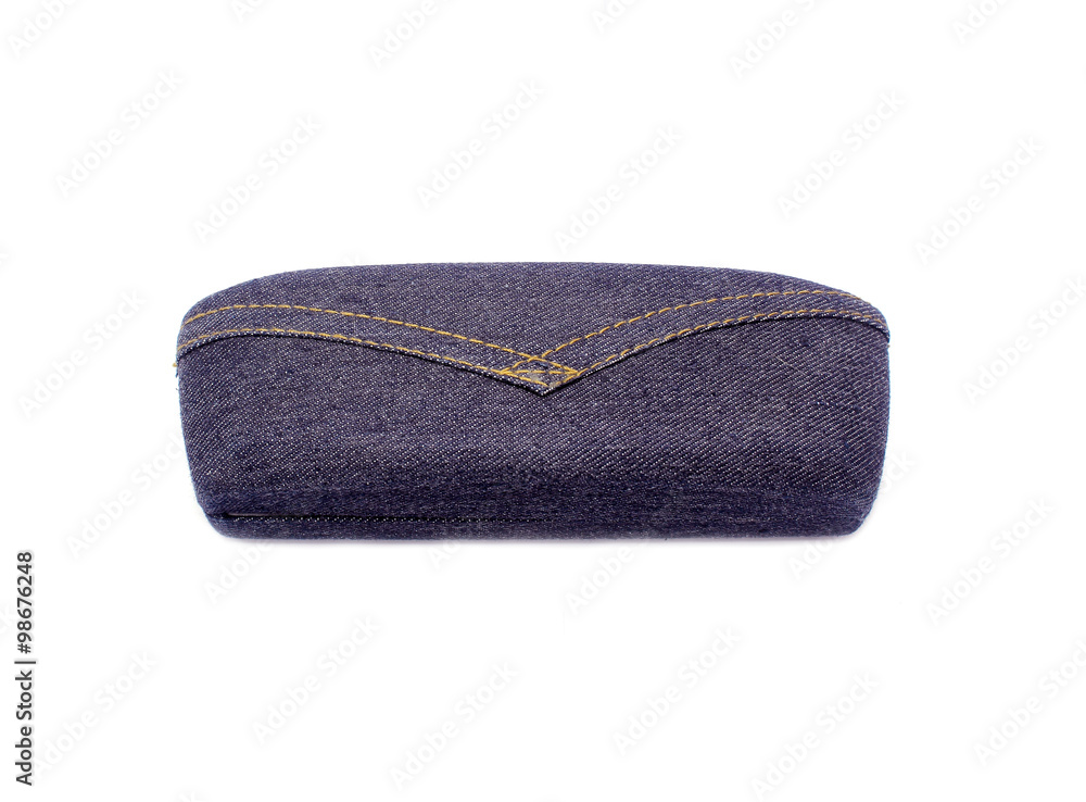glasses jeans case fashion isolated on white background glasses jeans case fashion isolated on white background